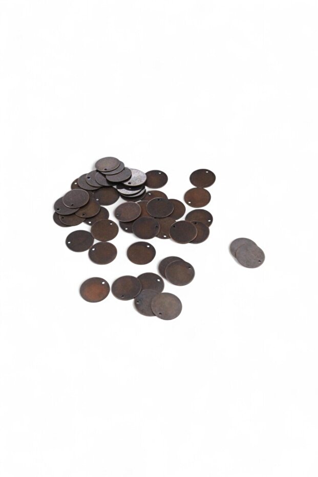 Copper 16 mm Side Hole Metal Brass Flake Sequin (20 Gr 21 Pieces)