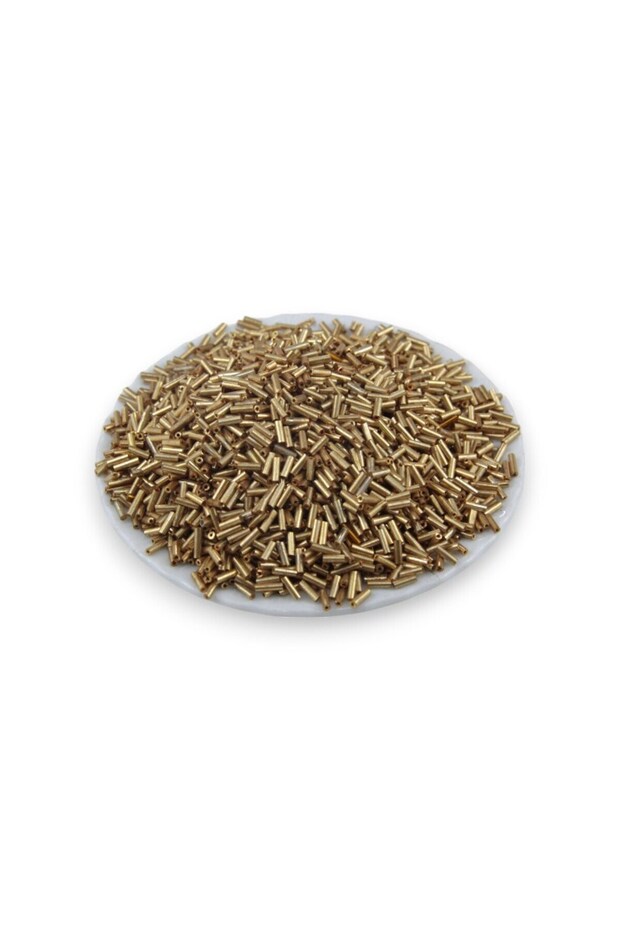 6X2 mm Plated Gold Tube Beads 100 Gr