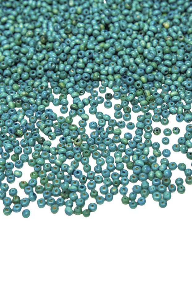 4 mm Turquoise Color Wooden Beads 30 Gr (800 Pcs)