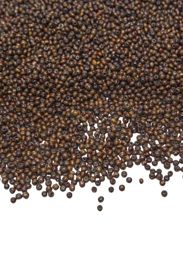 3 mm Dark Brown Wooden Beads 50 Gr