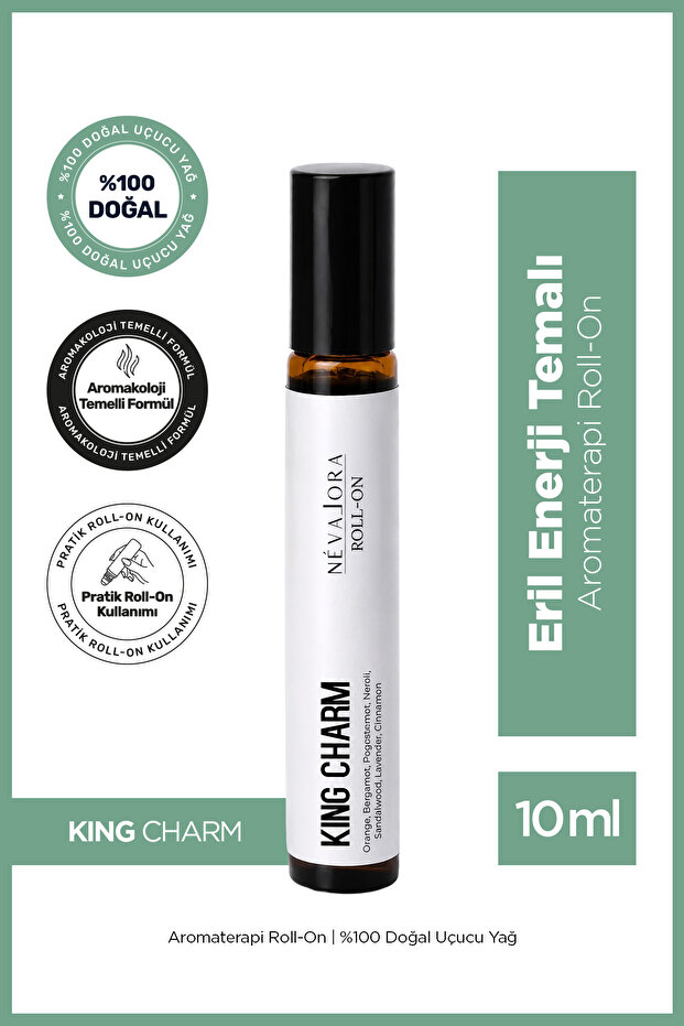 KING CHARM – Eril Enerji Temalı Aromaterapi Roll-On | %100 Doğal Uçucu Yağ | 10 ml