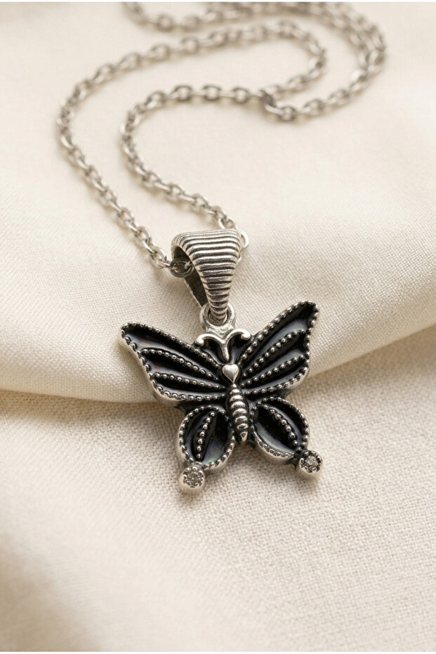 Butterfly Handcrafted Stainless Steel Chain Women's Necklace