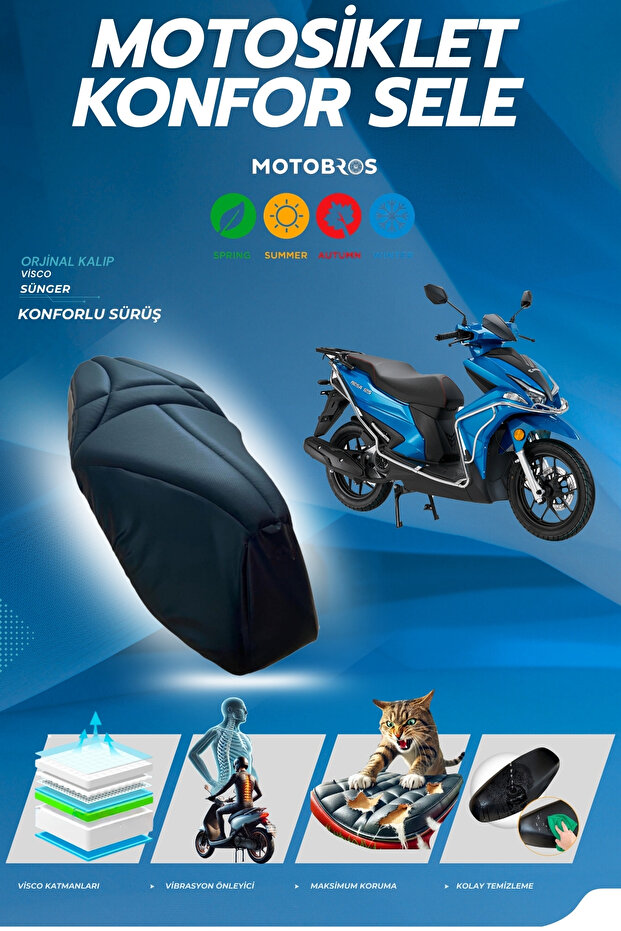 Visco Sponge Comfort Saddle Cover Compatible with Kanuni Resa