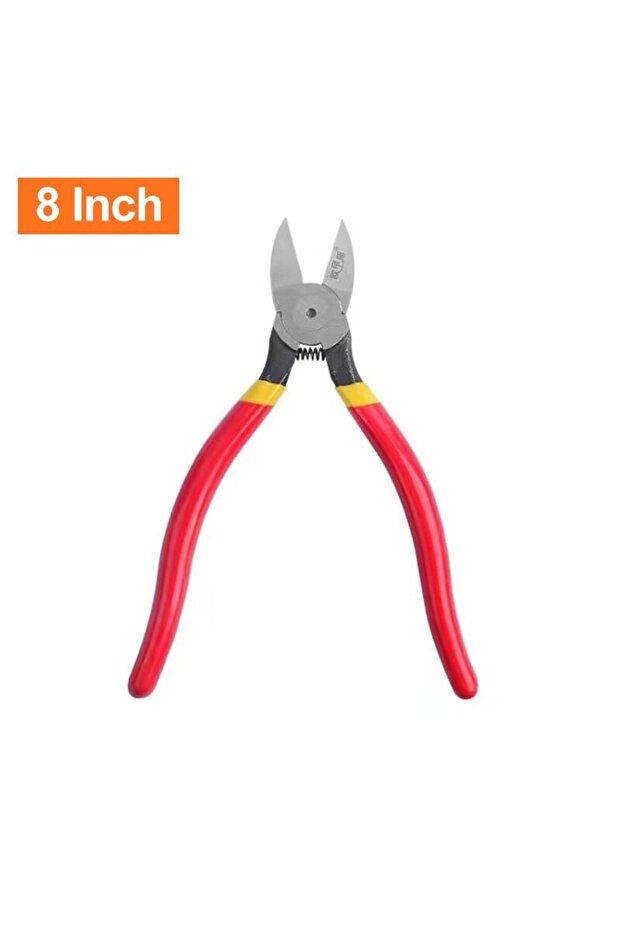 8inch red 5/6/8inch Diagonal Pliers Multi Functional Electrical Wire Cable Cutters Cutting Side Snip