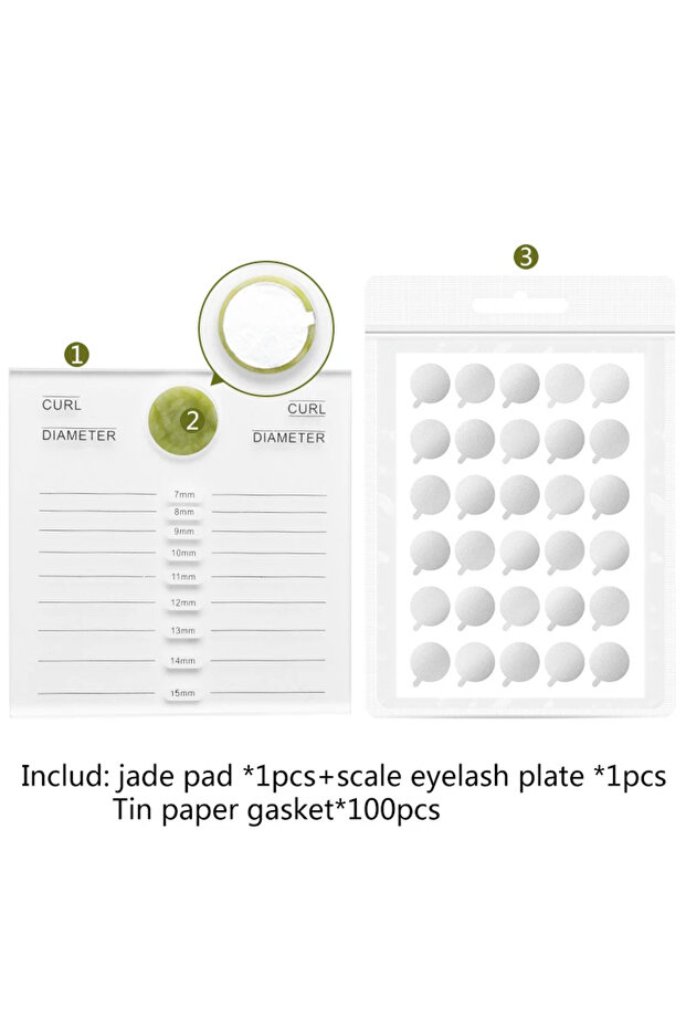pad and jade paper Eyelash Extension Scale Holder Acrylic Lash Display Board Glue Pallet False Eyela