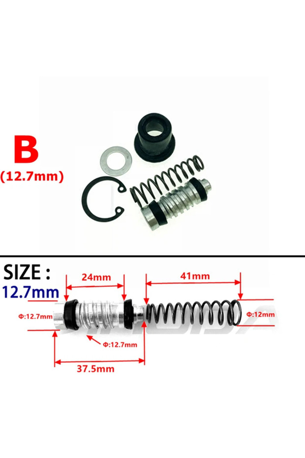 B- 12.7 mm Motorcycle Clutch Brake Pump 11mm 12.7mm 14mm 16mm Piston Plunger Repair Kits Set Master