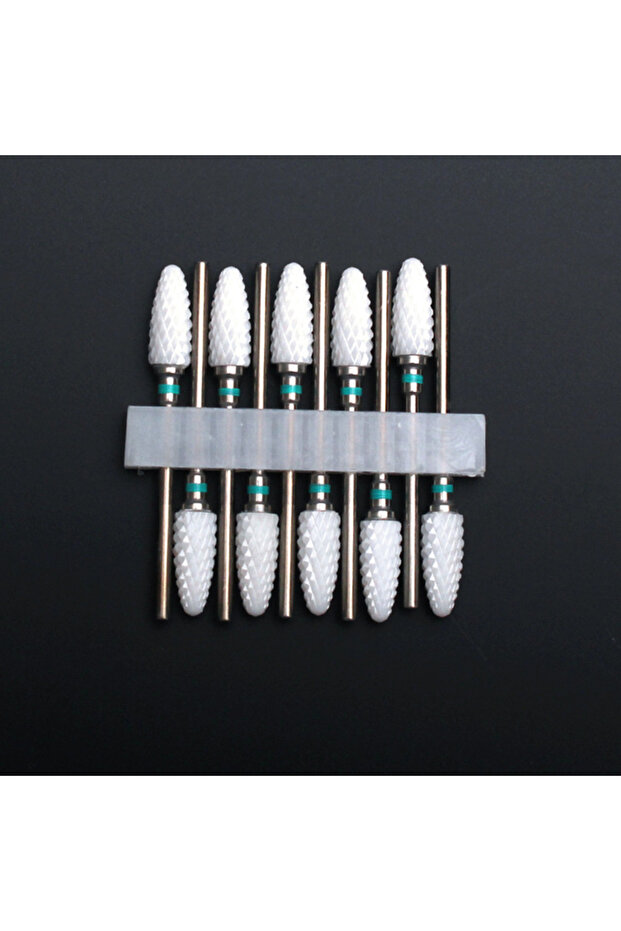 TC10P-09 10Pcs/set Ceramic Nail Drill Bit Set Rotate Burr Milling Nail Cutter Bits Electric Drill Ma