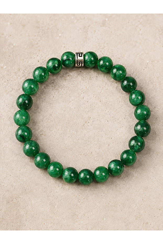 Bright Green Agate Natural Stone Bracelet