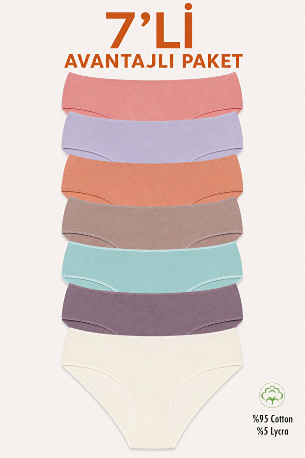 Women's Basic Cotton Bikini Panties 7 Pack 4103