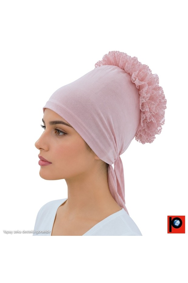 Women's Ruffled Non-Slip Hijab Bun Bonnet