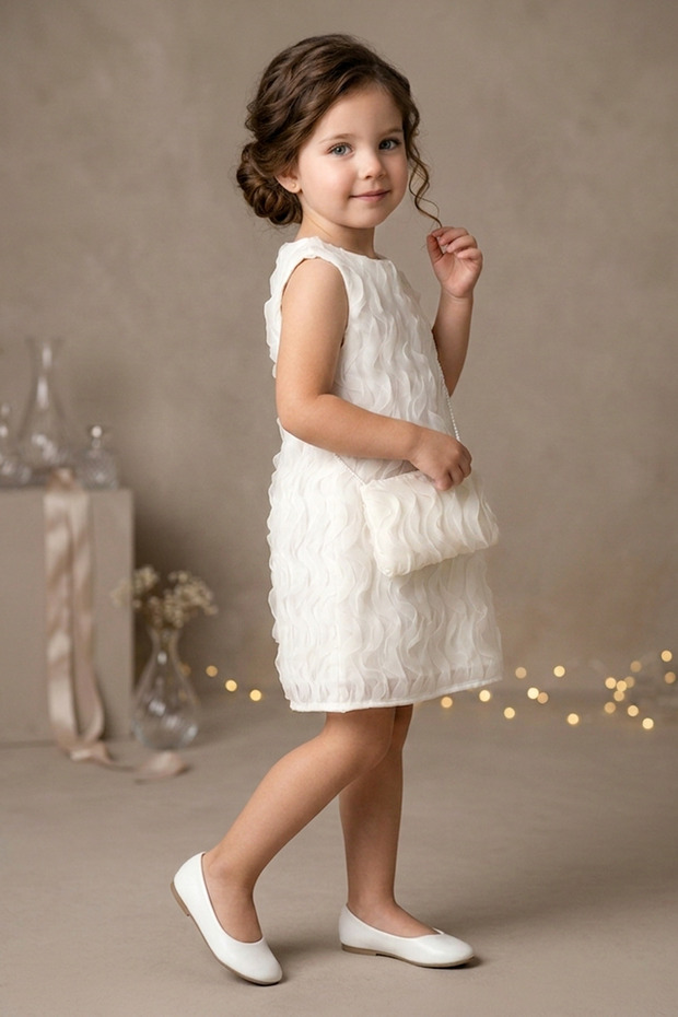 Baby Girl Girl's Birthday Party Wedding Dress Short Sleeve Bagged Ruffled Tulle Tutu Tutu Lining