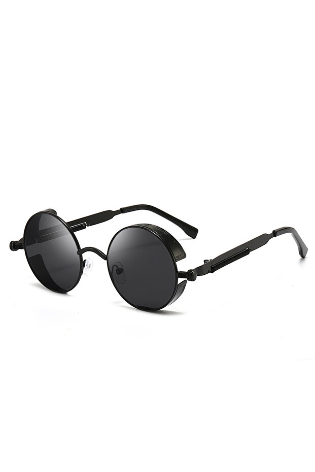 BK Retro Punk Sunglasses Round Reflective Glasses Sunglasses for Men and Women