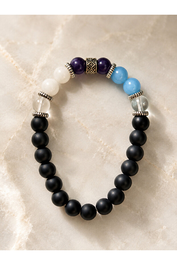 Natural Stone Chakra Bracelet Mystical Balance and Elementary Elegance
