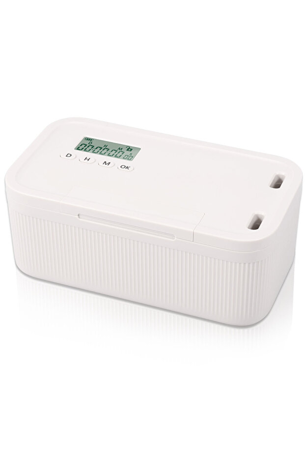 White Timer Lock Boxes Electronic Lockable Container Multi Function Phones Cigarettes Personal Items