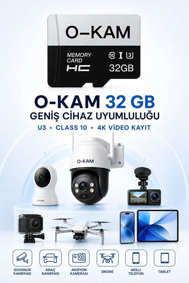 Okam 32 Gb Memory Card Micro Sd High Speed Compatible with Security Cameras & Phones