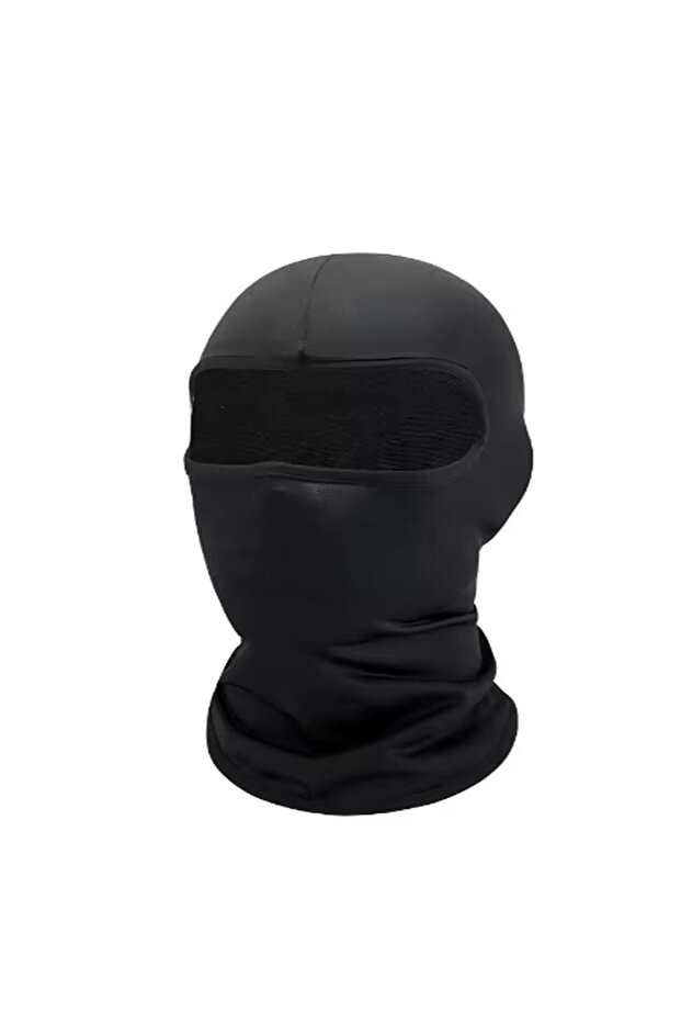 Black Ice Silk Sunscreen Full Face Mask Outdoor Fishing Motorcycle Windproof UV Protective Mask Blac