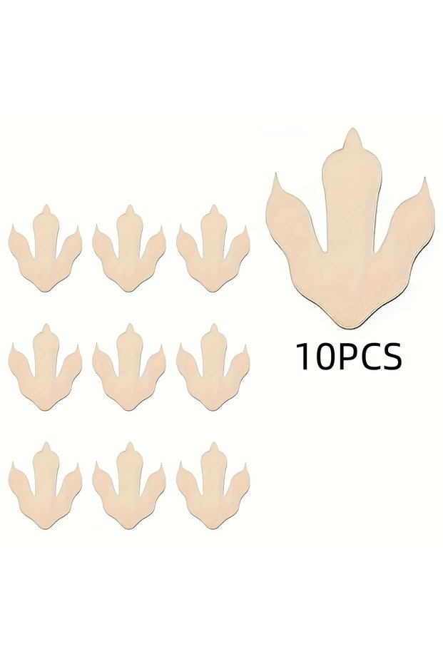 10pcs 10/20 Pieces Wooden Dinosaur Footprints, 3.5x3.5 Inch - 3mm Thick DIY Craft Cut Paper for Pain