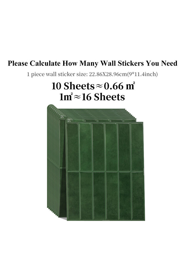 T80565-10PCS 5/10 قطع بلاط لاصق ذاتي اللصق للمطبخ والحمام، بلاط ذاتي اللصق
