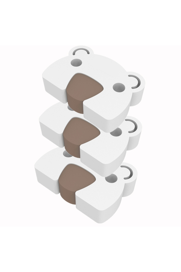 3PCS Baby Safety Door Stopper Home Toddler Anti-Pinch Hand Thick Door Block Cartoon Bear Kids Finger