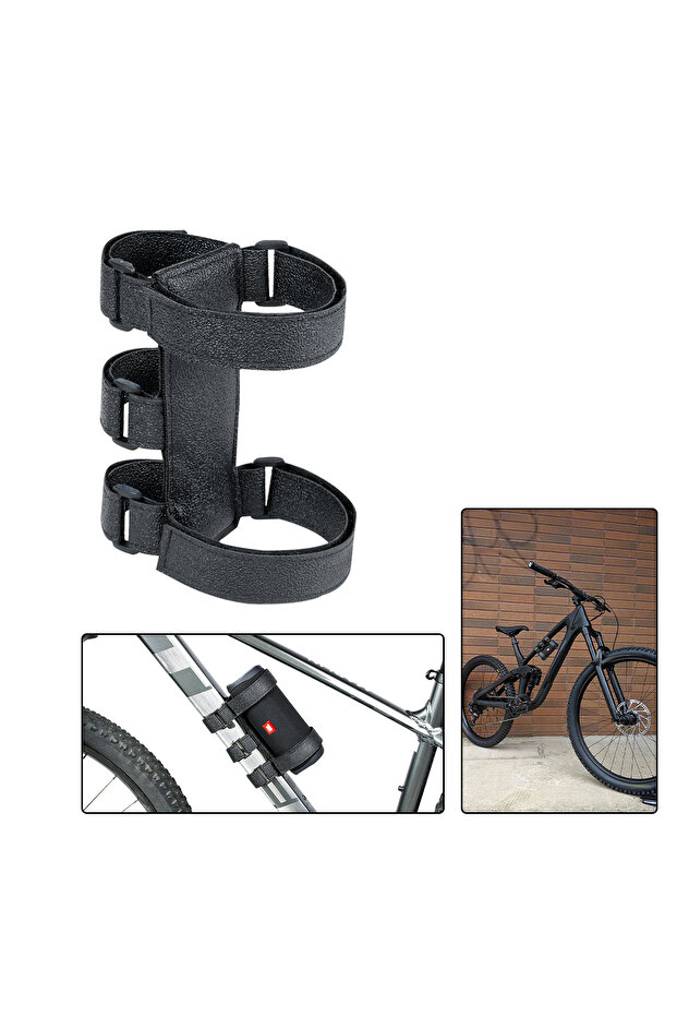 black B Adjustable Bicycle Light Bracket Support Thickened Pad Protection Bike Torch Flashlight He.