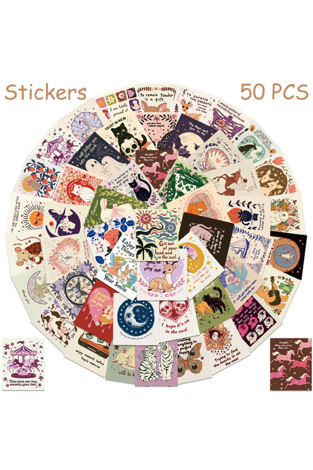 50pcs 50pcs Weird Encouragem Stickers Decals For Laptop Scrapbook Luggage Guitar Helmet DIY Graffiti