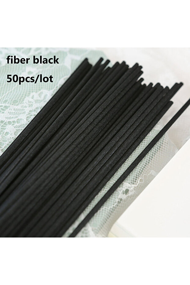 fiber black 50pcs 50pcs/100pcs per Lot Fiber Reed Diffuser Sticks 3mmx20cm Rattan Home Fragrance Aro