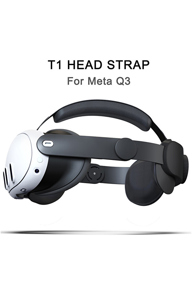 black HUANDAI Design for Meta Quest 3/Oculus Quest 3 Elite Strap Adjustable Head Strap