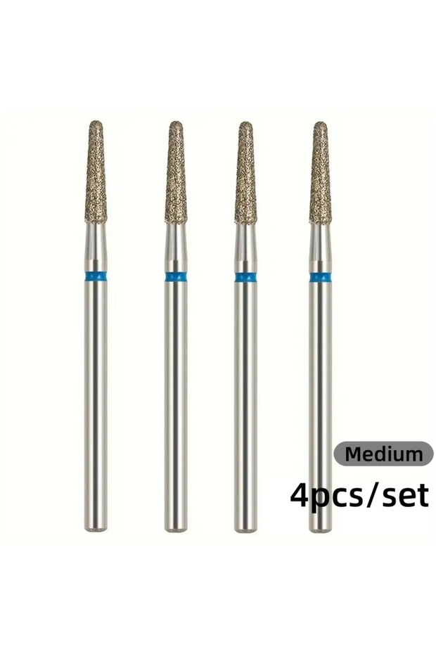 A20 4Pcs/bag Small Umbrella Diamond Nail Drill Bit Round Diamond Milling Cutters For Manicure Rotary