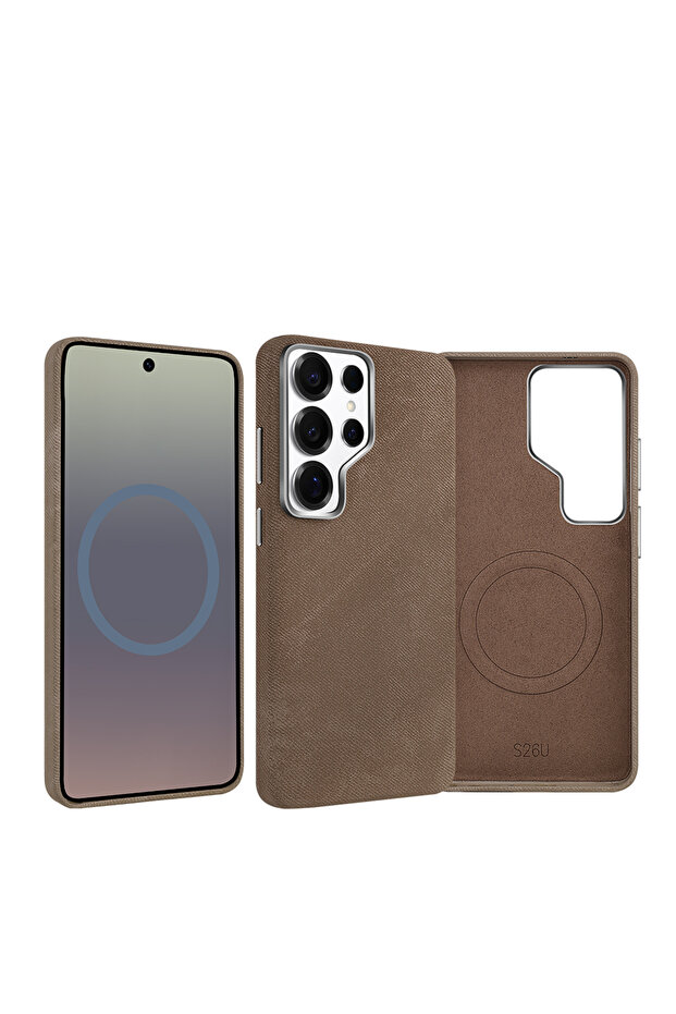 For Samsung S26ultra Brown Vietao For Samsung S26 Ultra Cases With Magnetic Wireless Charging, Micro