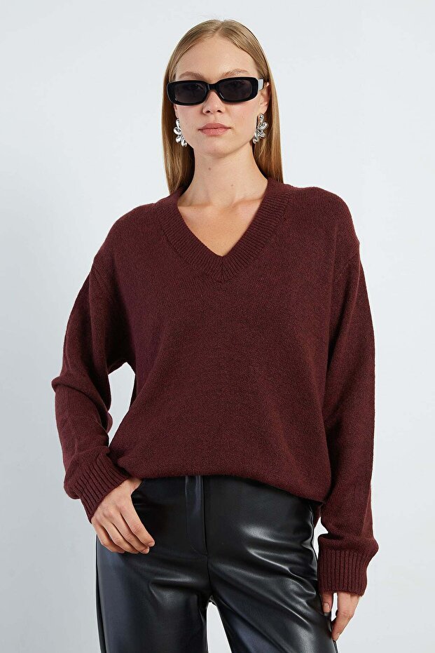 Basic V-Neck Casual Sweater