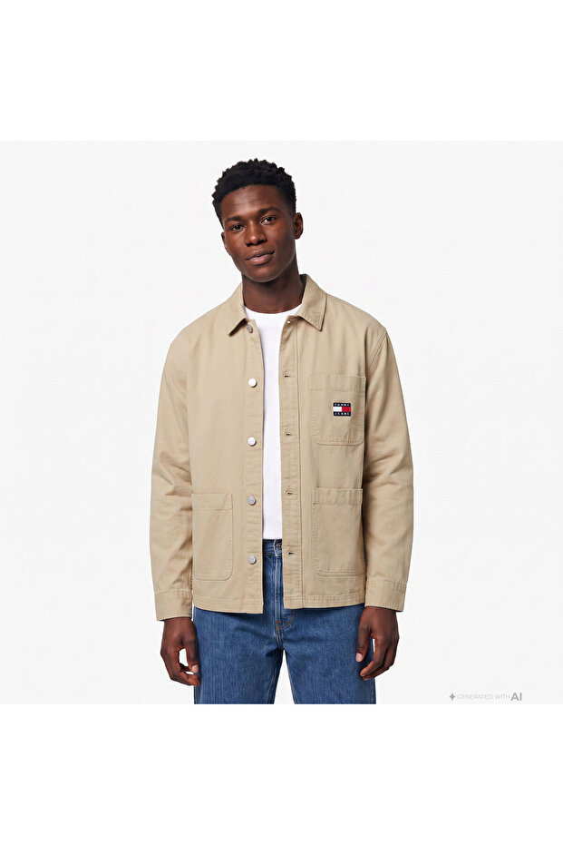 تي شيرت أصفر للرجال من Essential Overshirt Ext