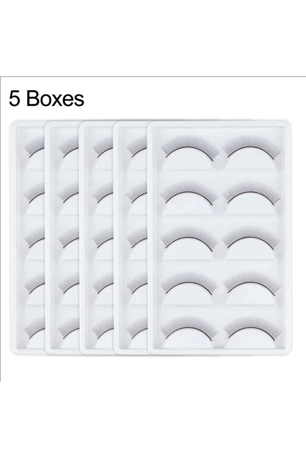 5 Boxes MJ 5/10/15/20Boxes Training Lashes Beginner False Eyelashes Practice Mink Lashes Strip Indiv