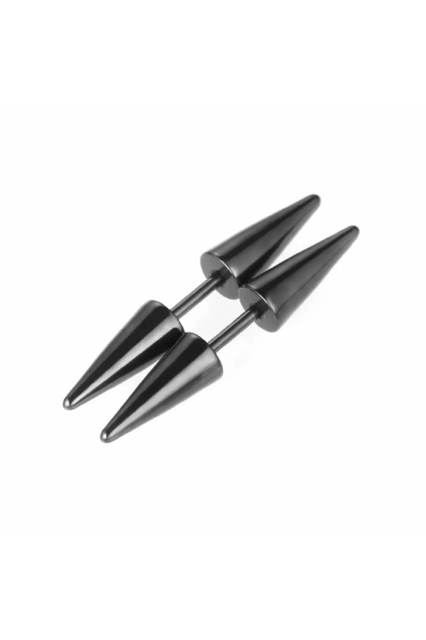 16G-1.2mm-0.05in C3-1Pair-Black 1Pair Fashion 316L Stainless Steel Spike Stud Earrings for Women Men