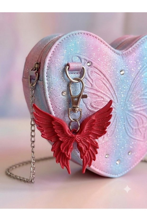 Manifest girl angel wing keychain and bag charm fairy