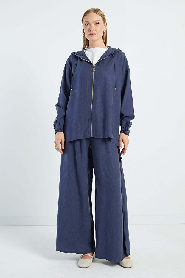 Zippered Hooded 2-Piece Set