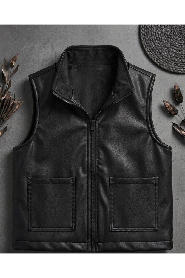 Unisex Faux Leather Vest