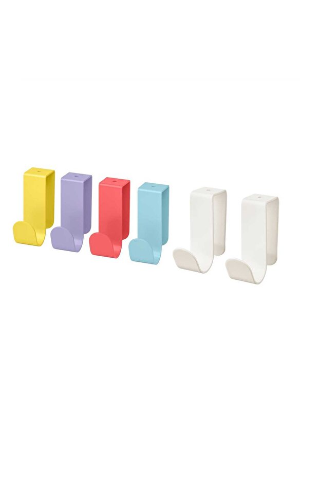 6 Pieces of Shelf Hangers Metal Hooks Height 4.7 cm Set of 6 Cabinet Hooks Multi-Purpose Hanger