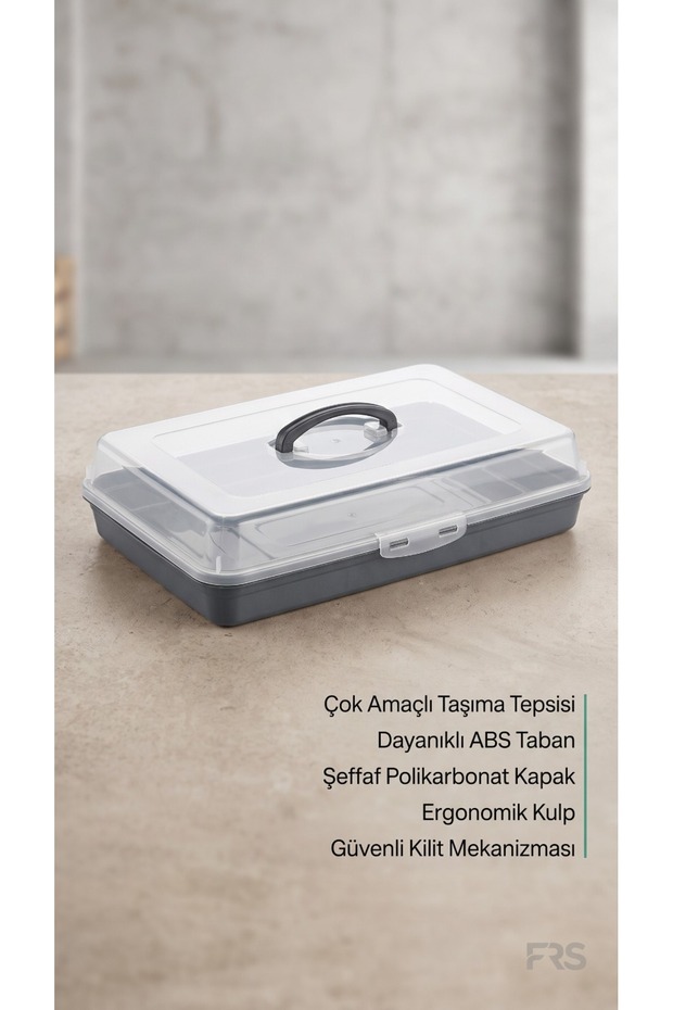 Borcam Carrying and Storage Box with Lockable Handle and Transparent Lid, Multi-Purpose Container