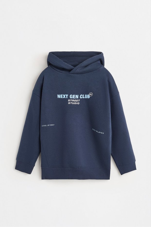Baskılı kapüşonlu sweatshirt