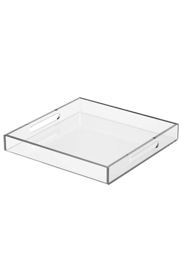 NIUBEE Lucite Serving Trays 12x12