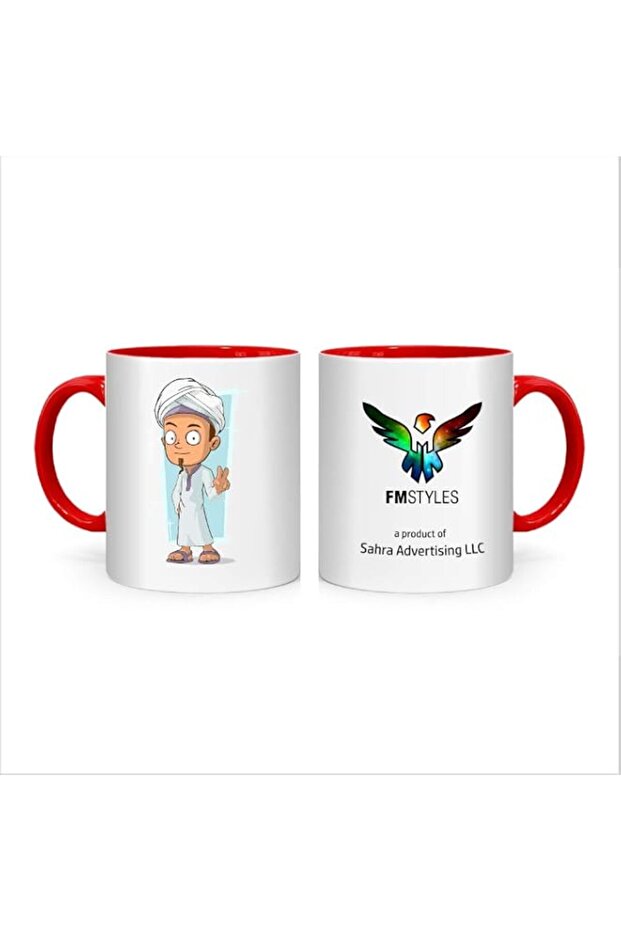FMstyles Arabic Cartoon Mug, Red, FMS439