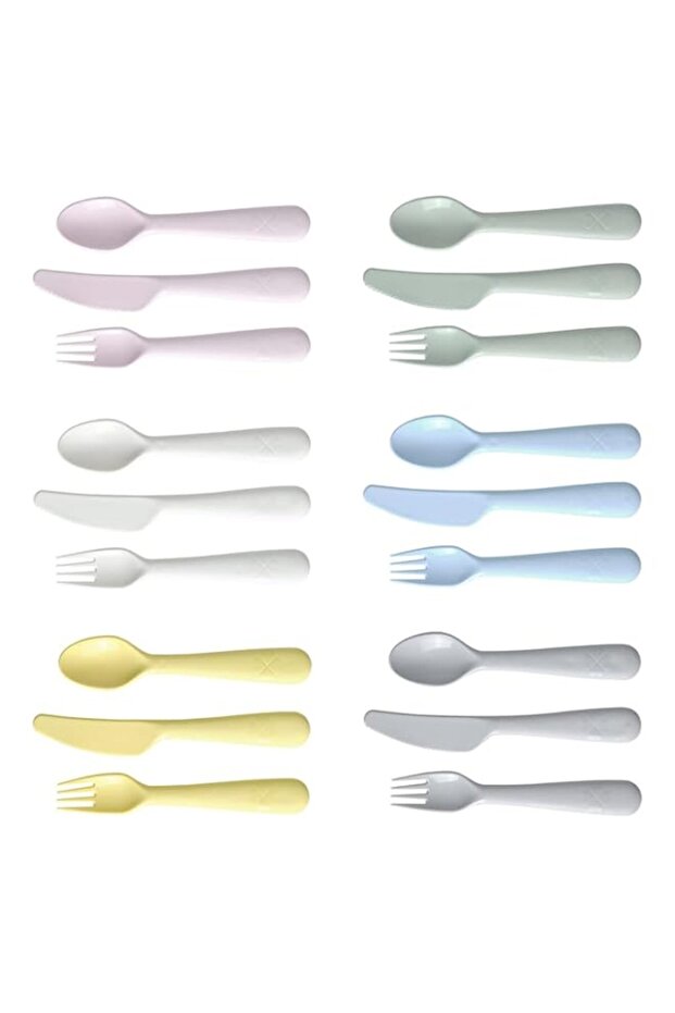 IKEA KALAS 18-Piece Cutlery Set, Mixed Colours (2)