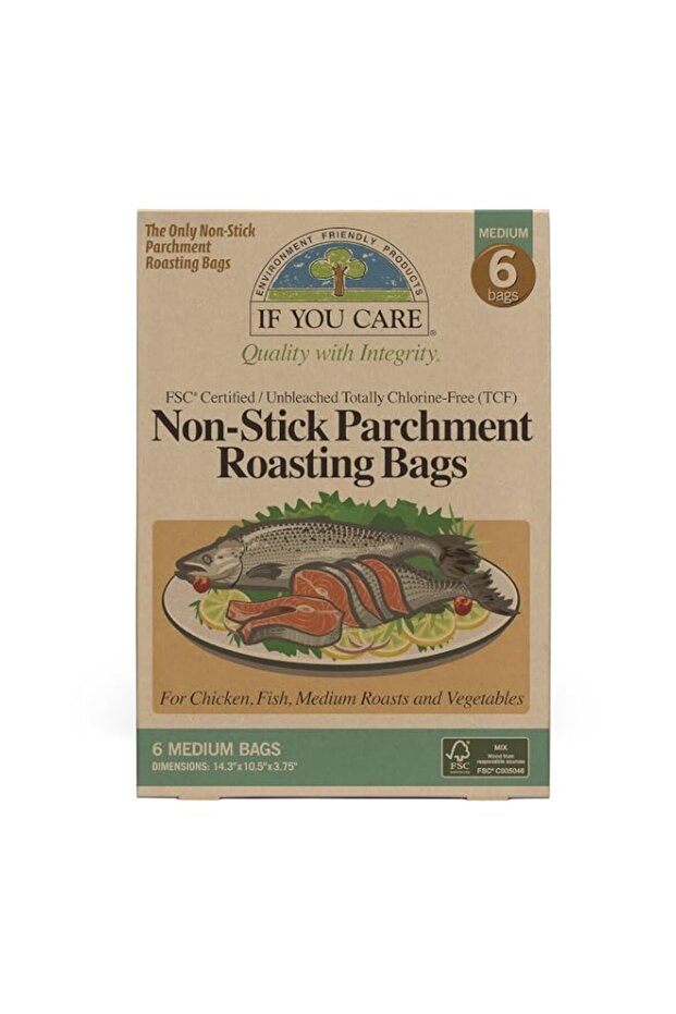If You Care J25073 Parchment Roasting Bag, Medium, Natural