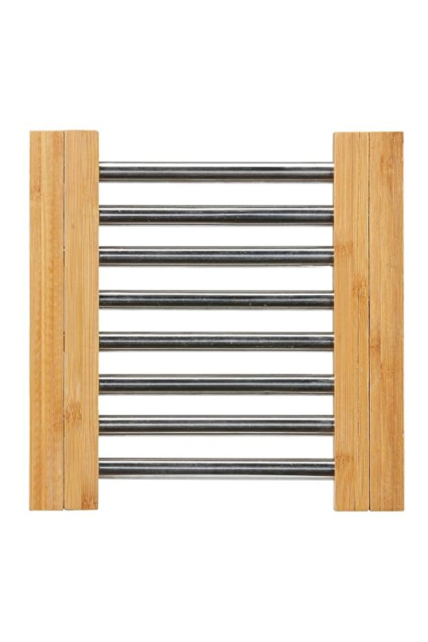 Cortesi Home Aubrey Expandable Bamboo Trivet, 8.5"-14", Brown