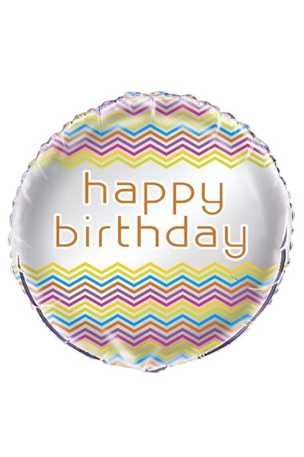 Unique Rainbow Chevron Foil Balloon, 18-Inch Size