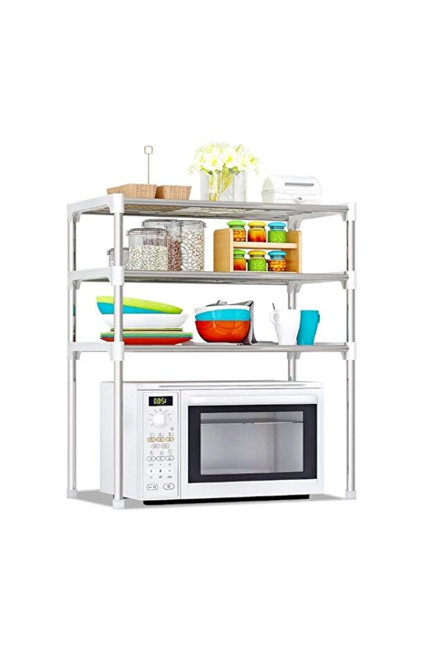 Goolsky 3-Tier Multi-functional Kitchen Storage Shelf Rack Microwave Oven Shelving Unit