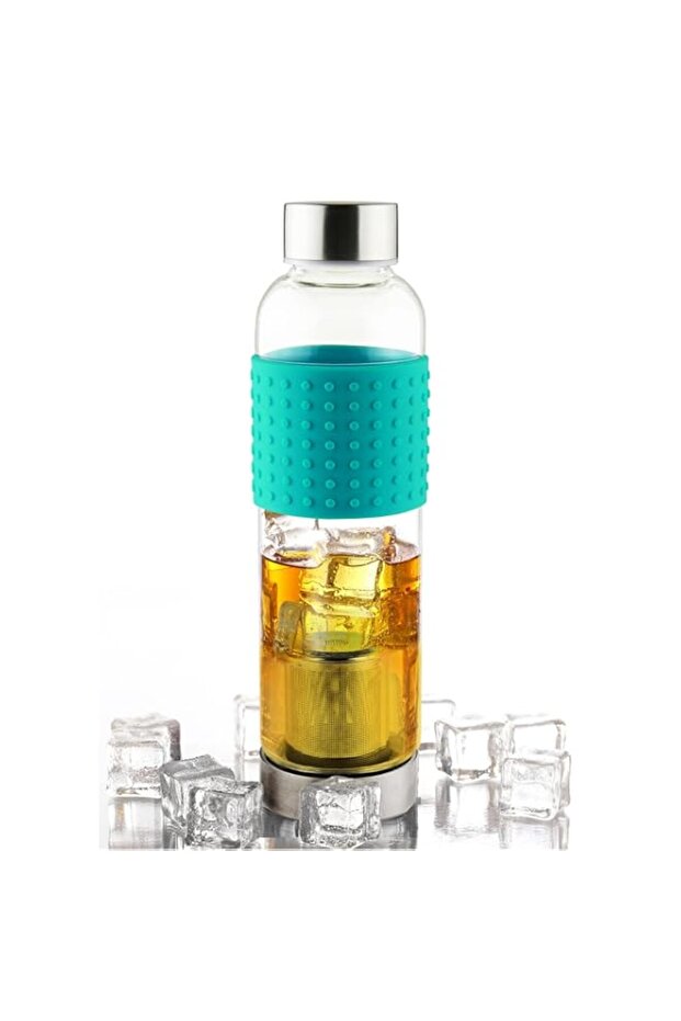 Asobu Glass Drinkware, 14 Oz., Teal, IT2GO