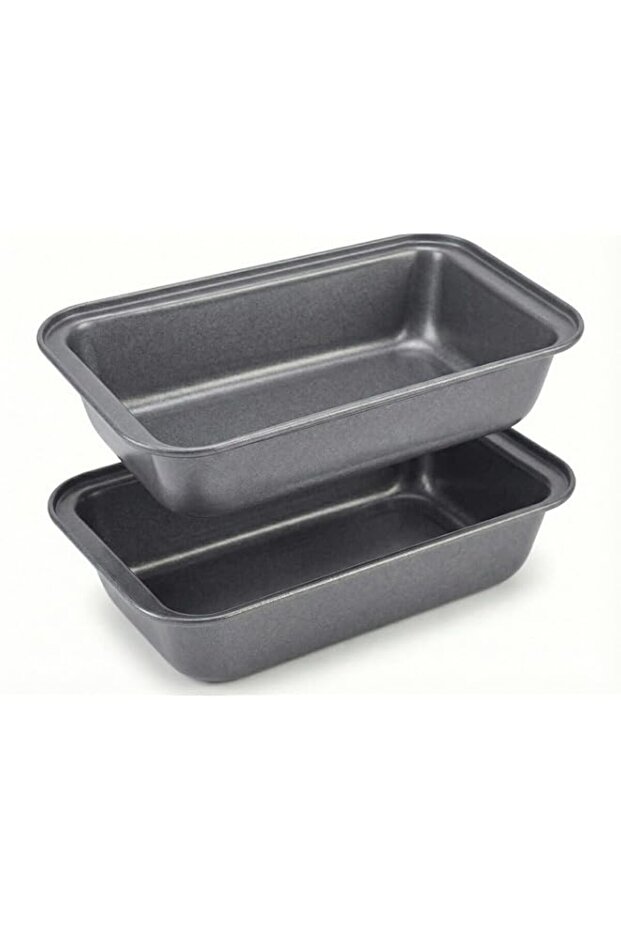 PureBake Premium Sgs Certified Bread Loaf Tin/Pan/Mould Rectangular Cake Mould For Baking Non Sticky Tin Teflon Coating (2 Pc, Black)