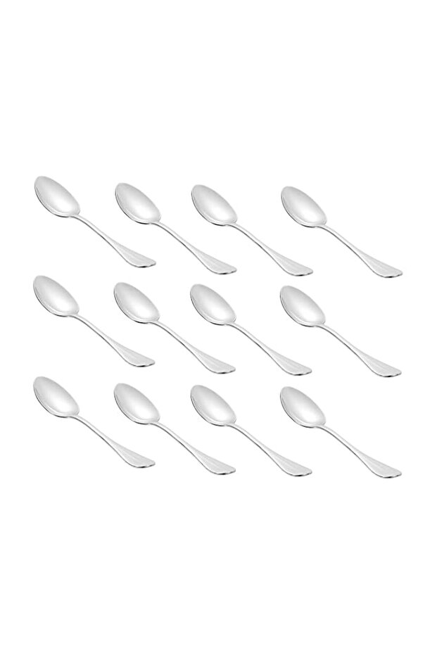 Wnk Baguette Table Spoon Set - 12 Pieces - Silver
