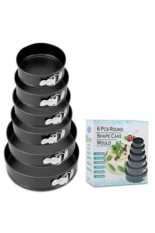 Springform Cake Pan, Cake Pan with 6 Different Size (7,8,9,9.5,10.2,11inch), Cake Molds for Baking with Removable Bottom, Non-Stick Bakeware for Effortless Baking and Easy Release